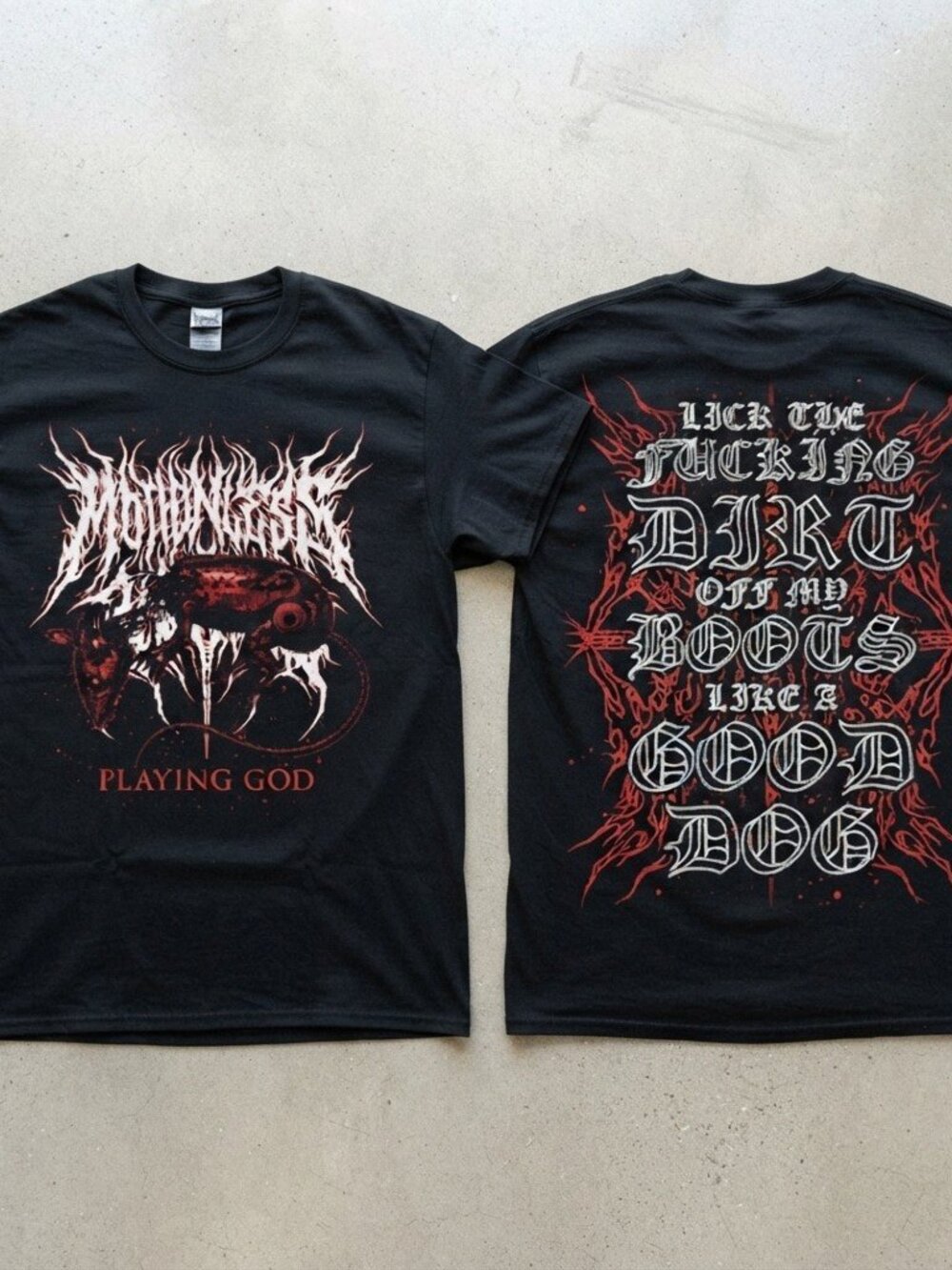 Motionless In White Playing God The Sweat And Blood Tour 2026 Black T-Shirt